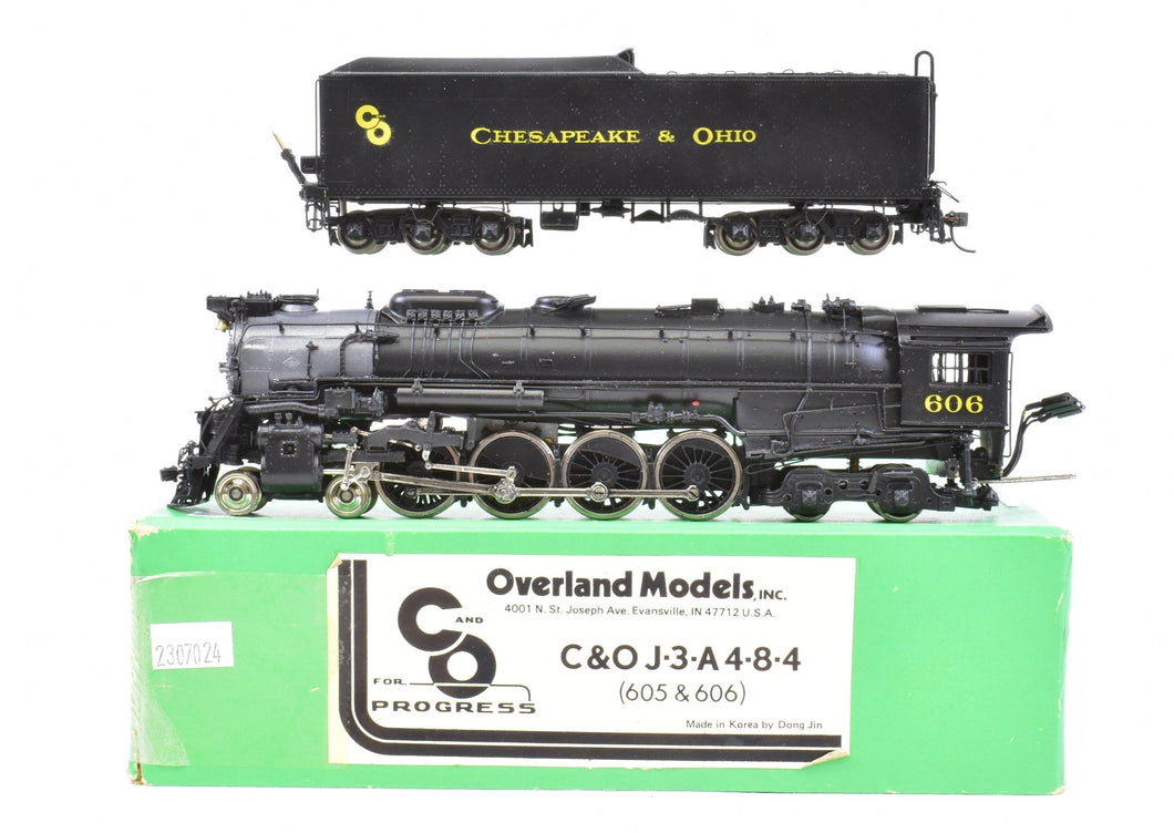 HO Brass OMI - Overland Models, Inc. C&O - Chesapeake & Ohio J-3 4-8-4 #605 & 606) Painted