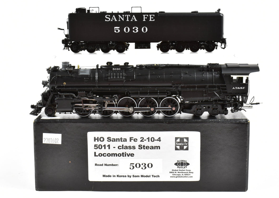 HO Brass GOC - Global Outlet Corp. ATSF - Santa Fe 5011 Class 2-10-4 Texas FP No. 5030