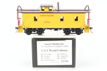 Load image into Gallery viewer, O Brass Sunset Models 2-Rail UP - Union Pacific CA-1 Wood Caboose FP in Yellow/Brown No. 25766
