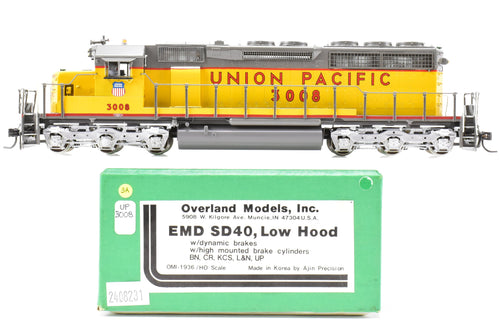 HO Brass OMI - Overland Models Inc. Various Roads EMD SD40 Low Hood, W/Dynamic Brakes, W/High Mounted Brake Cylinders CP in Union Pacific #3008
