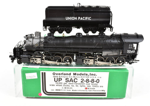 HO Brass OMI - Overland Models UP - Union Pacific SAC 2-8-8-0 FP No. 3450