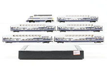 Load image into Gallery viewer, N Athearn "Ready-to-Run" Metrolink EMD F59PHI, Three Bombardier Coaches and Two Control Cars, Factory Painted. NO BOX

