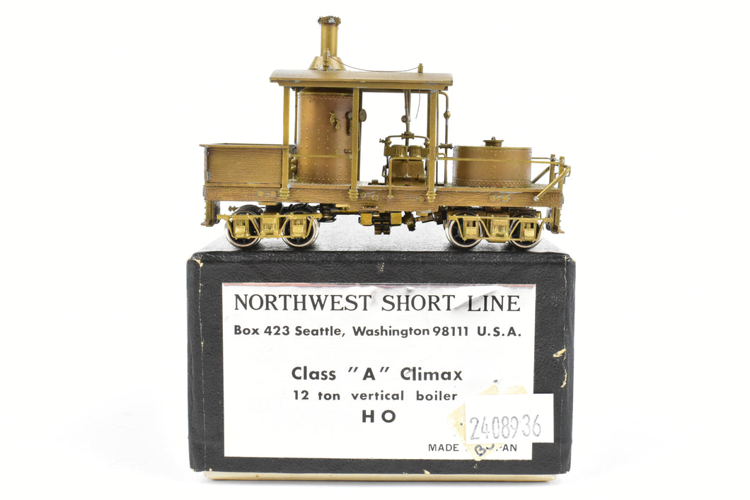 HO Brass NWSL - Northwest Short Line Various Roads Class A Climax 12 Ton Vertical Boiler Logging Locomotive