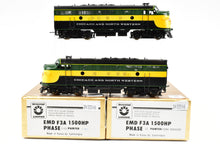 Load image into Gallery viewer, HO Brass Oriental Limited C&amp;NW - Chicago and Northwestern EMD F3A/F3A PH II 1500 HP 2-Unit Set FP Freight Scheme
