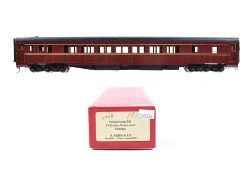 HO Brass Soho PRR - Pennsylvania Railroad 14-Section Modernized Pullman Sleeper Car Custom Painted