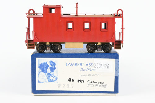 HO Brass Lambert GN - Great Northern #924 Wood Caboose PARTIAL PAINT
