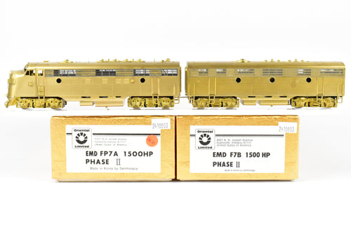 HO Brass Oriental Limited Various Roads EMD FP7A/F7B Set 1500 HP Each Phase II
