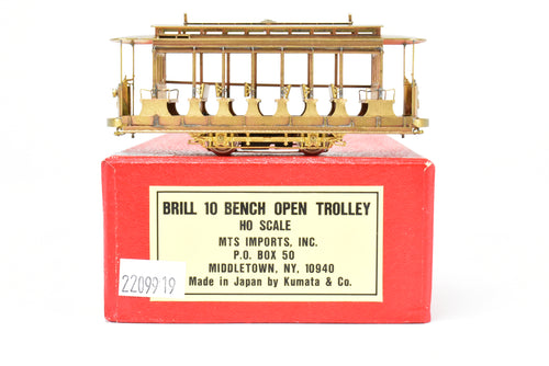 HO Brass MTS Imports Brill 10 Bench Open Trolley