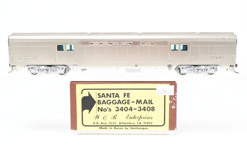 HO Brass W&R Enterprises ATSF - Santa Fe Baggage-Mail Car No's 3404 - 3408 , Finished as No. 3405