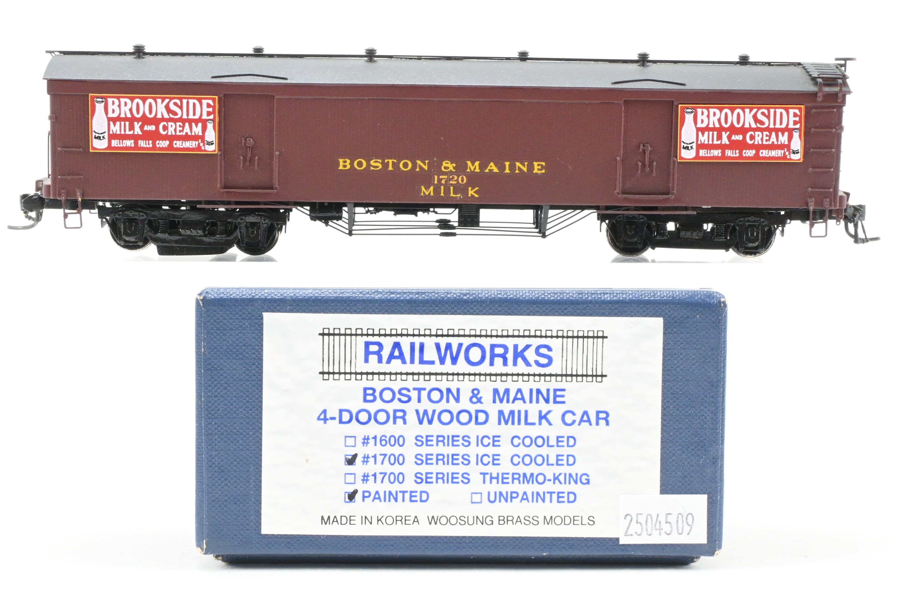HO Brass Railworks B&M - Boston & Maine 4-Door Wood Milk Car 1700 Seri –  ReSourced Rails
