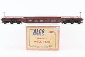 O Brass Alco Models PRR - Pennsylvania Railroad F33 Greenville Well Flat Custom Painted & Weathered No. 470095