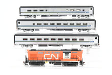 Load image into Gallery viewer, HO CON Rapido Trains, Inc. CNR – Canadian National Railwa Via Rail Tempo Train w/ Two Extra Cars FP
