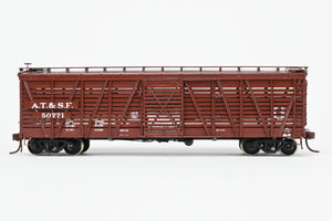 HO Brass Pecos River Brass ATSF - Santa Fe Sk-R Stock Car Custom Painted No. 60771