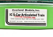 Load image into Gallery viewer, HO Brass CON OMI - Overland Models, Inc. IC - Illinois Central Pullman Standard/Winton &quot;Green Diamond&quot; 5-Car Articulated Train Factory Painted
