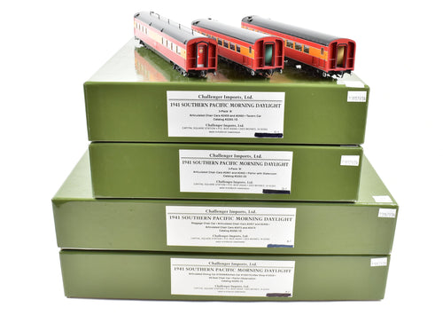 HO Brass CON CIL - Challenger Imports SP - Southern Pacific 1941 Morning Daylight 16-Car Full Train With 10-Car Set Plus Both 3-Car Add On Sets FP