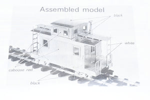 HOn30 Brass Joe Works Rio Grande Miniland D&RGW - Denver & Rio Grande Western Short Caboose Kit