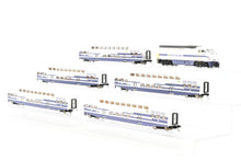 Load image into Gallery viewer, N Athearn Metrolink EMD F59PHI, Three Bombardier Coaches, and Two Control Cars Factory Painted NO BOX
