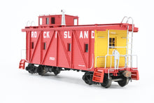 Load image into Gallery viewer, HO Brass OMI - Overland Models, Inc. CRI&amp;P - Rock Island Outside Braced Wood Caboose 2001 Run FP No. 17633 Red w/yellow ends
