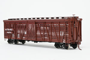 HO Brass Pecos River Brass ATSF - Santa Fe Sk-R Stock Car Custom Painted No. 60771