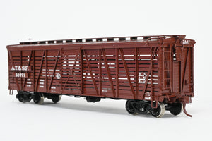 HO Brass Pecos River Brass ATSF - Santa Fe Sk-R Stock Car Custom Painted No. 60771