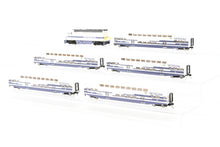 Load image into Gallery viewer, N Athearn Metrolink EMD F59PHI, Three Bombardier Coaches, and Two Control Cars Factory Painted NO BOX
