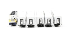 Load image into Gallery viewer, N Athearn Metrolink EMD F59PHI, Three Bombardier Coaches, and Two Control Cars Factory Painted NO BOX
