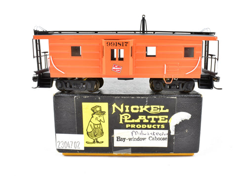 HO Brass NPP - Nickel Plate Products MILW - Milwaukee Road Bay Window Caboose Pro-Painted No. 991817