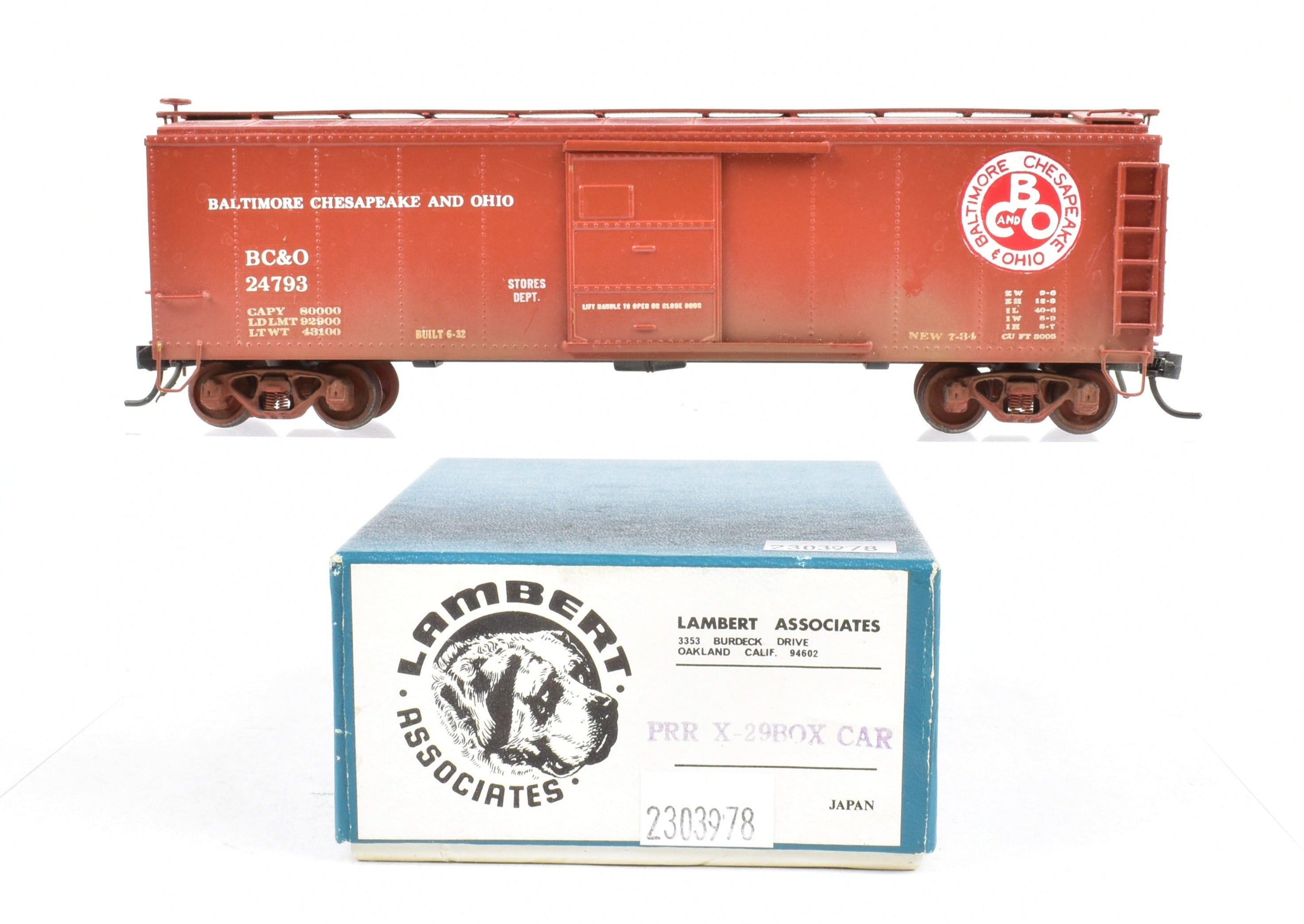 HO Brass Lambert PRR - Pennsylvania Railroad X-29 Boxcar Custom