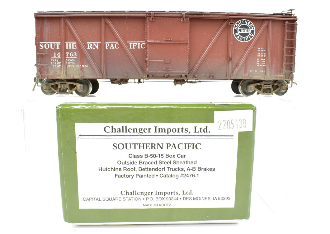 HO Brass CIL - Challenger Imports SP - Southern Pacific Class B-50-15 Box Car FP No. 14763 With Light Weathering