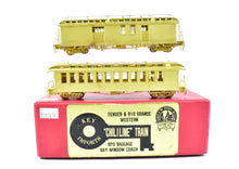 Load image into Gallery viewer, HOn3 Brass Key Imports D&amp;RDW - Denver &amp; Rio Grande Western 2 car Chili Line set. 
