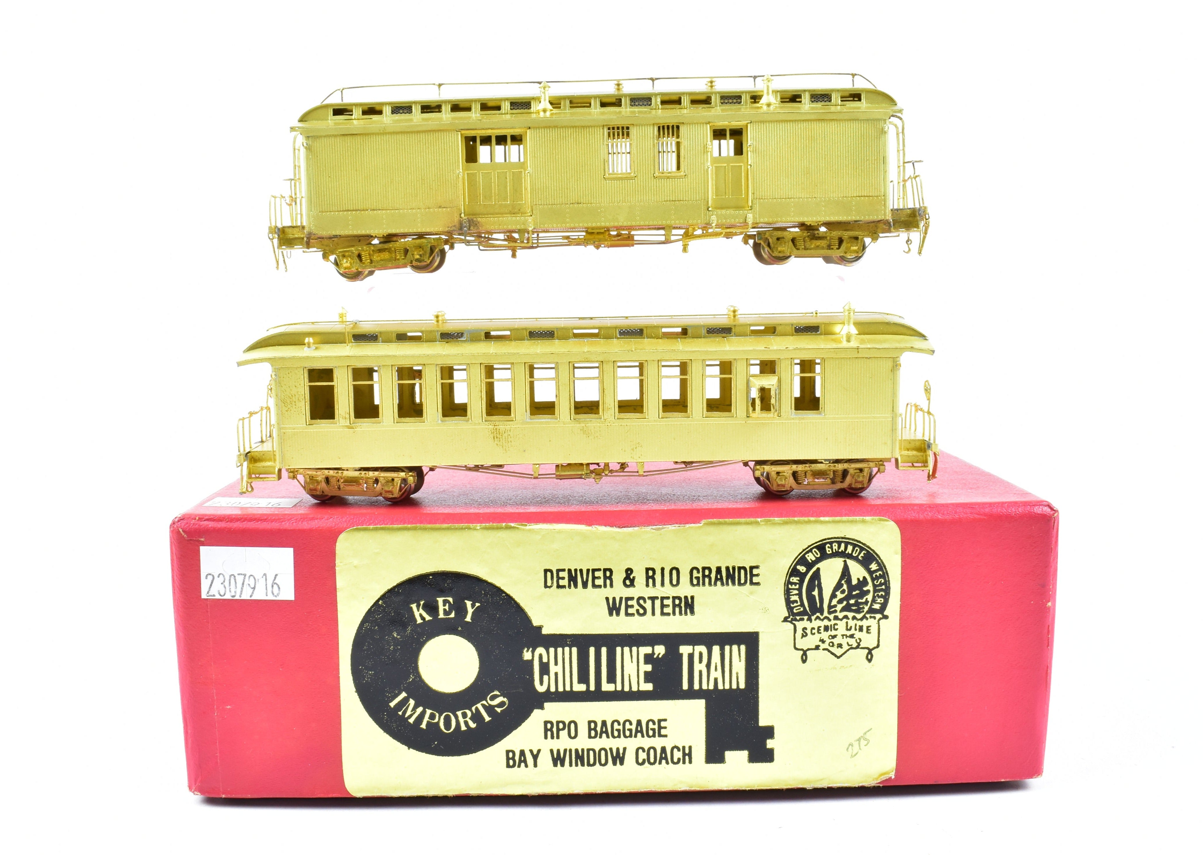 HOn3 Brass Key Imports D&RGW - Denver & Rio Grande Western 2-Car
