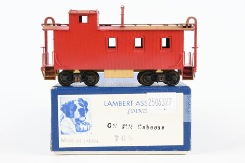 HO Brass Lambert GN - Great Northern #924 Wood Caboose PARTIAL PAINT
