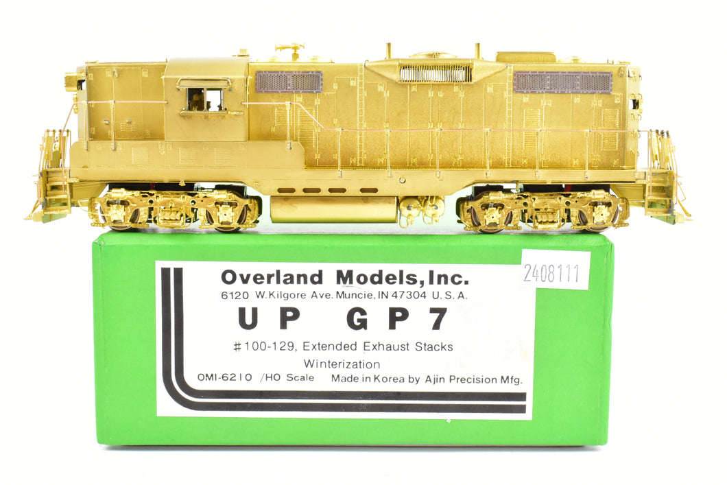 HO Brass OMI - Overland Models, Inc. UP - Union Pacific EMD GP7 #100-129 W/Extended Exhaust Stacks and Winterization Hatch