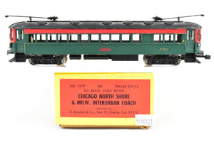 HO Brass Suydam CNS&M - North Shore Line  737T "Skokie" Steel Interurban Coach Unpowered Trailer  CP No. 752