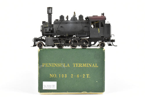 HO Brass NWSL - Northwest Short Line Peninsula Terminal #103 2-6-2T CP Unlettered