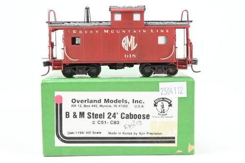 HO Brass OMI - Overland Models, Inc. B&M - Boston & Maine Steel 24' Caboose #C51 - C83 Custom Painted Private Road