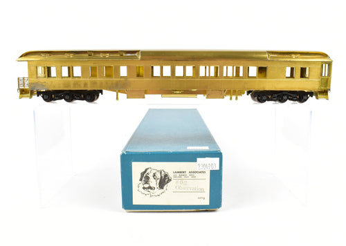 HO Brass Lambert Various Roads Heavyweight 10 Section Lounge Observation with Central Valley Trucks