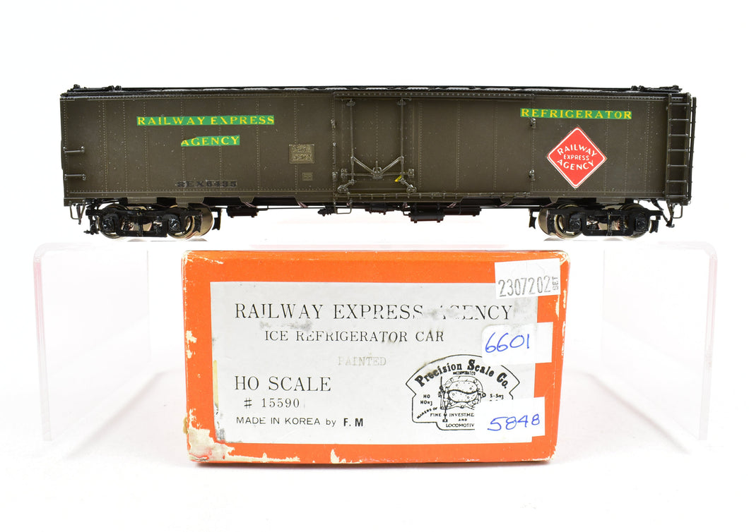 HO Brass PSC - Precision Scale Co. REA - Railway Express Agency Ice Refrigerator Car - Painted