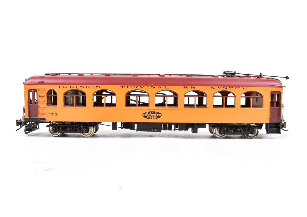 HO Brass GSB Rail Associates ITS - Illinois Traction Service Tangerine Flyer Powered Coach #273 Painted