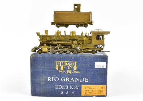HOn3 Brass PFM - United D&RGW - Denver & Rio Grande Western Class K-37 2-8-2 Mikado unpainted