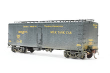 Load image into Gallery viewer, HO Brass PSC - Precision Scale Co. Various Roads GPEX 41' Pfaudler Steel Milk Tank Car Borden’s FP w/ Moderate Weathering REBOXX
