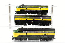 Load image into Gallery viewer, HO Brass Oriental Limited C&amp;NW - Chicago and Northwestern EMD F7A/F7B/F7A PH I 1500 HP 3-Unit Set FP Freight Scheme
