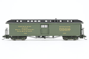 HOn3 Brass Soho D&RGW - Denver & Rio Grande Western #168 Baggage Car with Light Power Unit Custom Painted