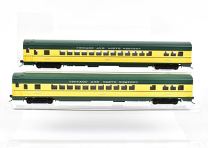 HO Brass NPP - Nickel Plate Products C&NW - Chicago & Northwestern 2-Car Coach Set Pro-Painted