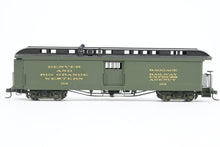 Load image into Gallery viewer, HOn3 Brass Soho D&amp;RGW - Denver &amp; Rio Grande Western #168 Baggage Car with Light Power Unit Custom Painted
