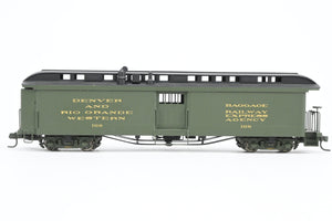 HOn3 Brass Soho D&RGW - Denver & Rio Grande Western #168 Baggage Car with Light Power Unit Custom Painted