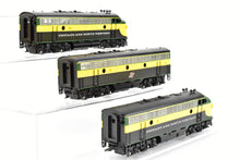 Load image into Gallery viewer, HO Brass Oriental Limited C&amp;NW - Chicago and Northwestern EMD F7A/F7B/F7A PH I 1500 HP 3-Unit Set FP Freight Scheme
