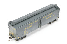 Load image into Gallery viewer, HO Brass PSC - Precision Scale Co. Various Roads GPEX 41' Pfaudler Steel Milk Tank Car Borden’s FP w/ Moderate Weathering REBOXX
