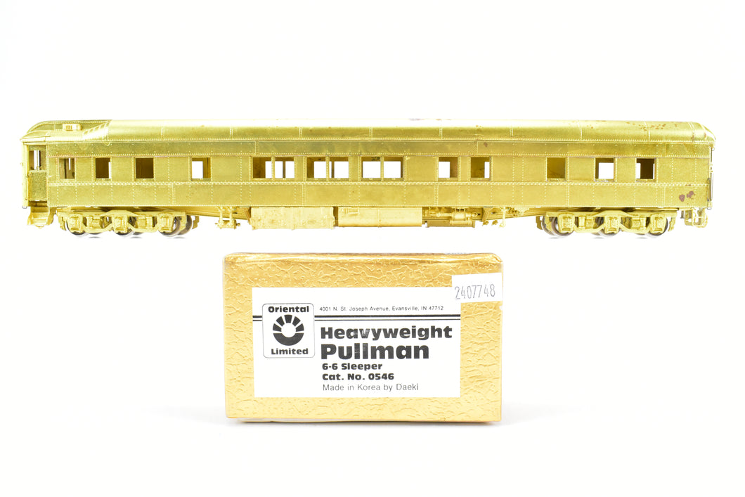 HO Brass Oriental Limited Various Roads Pullman Heavyweight 6 Section-6 Double Bedroom Sleeper W/Air Conditioning