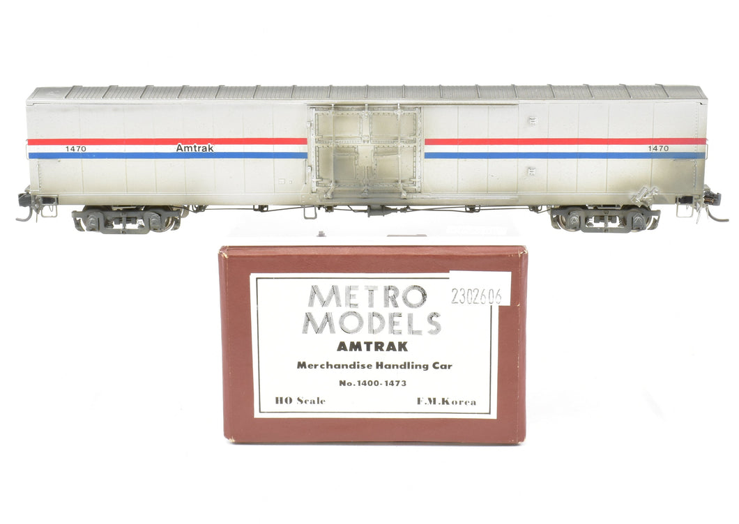 HO Brass Metro Models Amtrak Merchandise Handling Car CP No. 1470, Light to Moderate Weathering